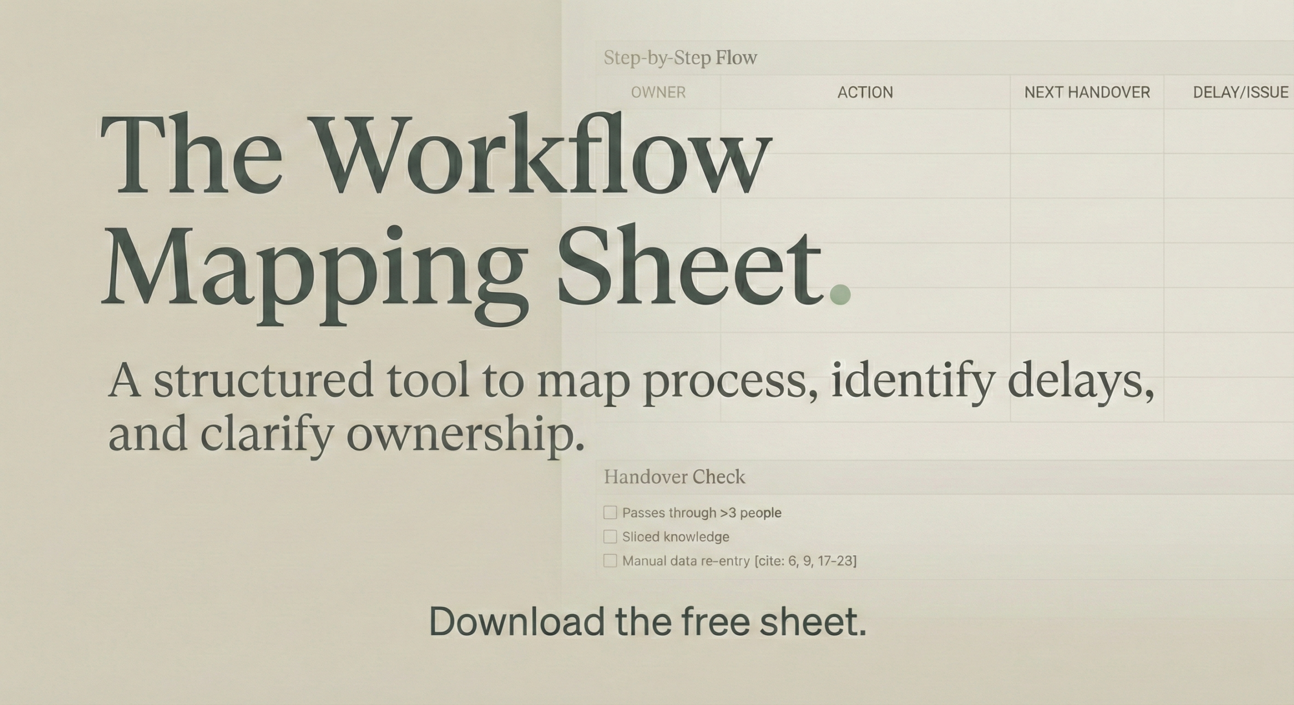 Download The Free Workflow Mapping Sheet.