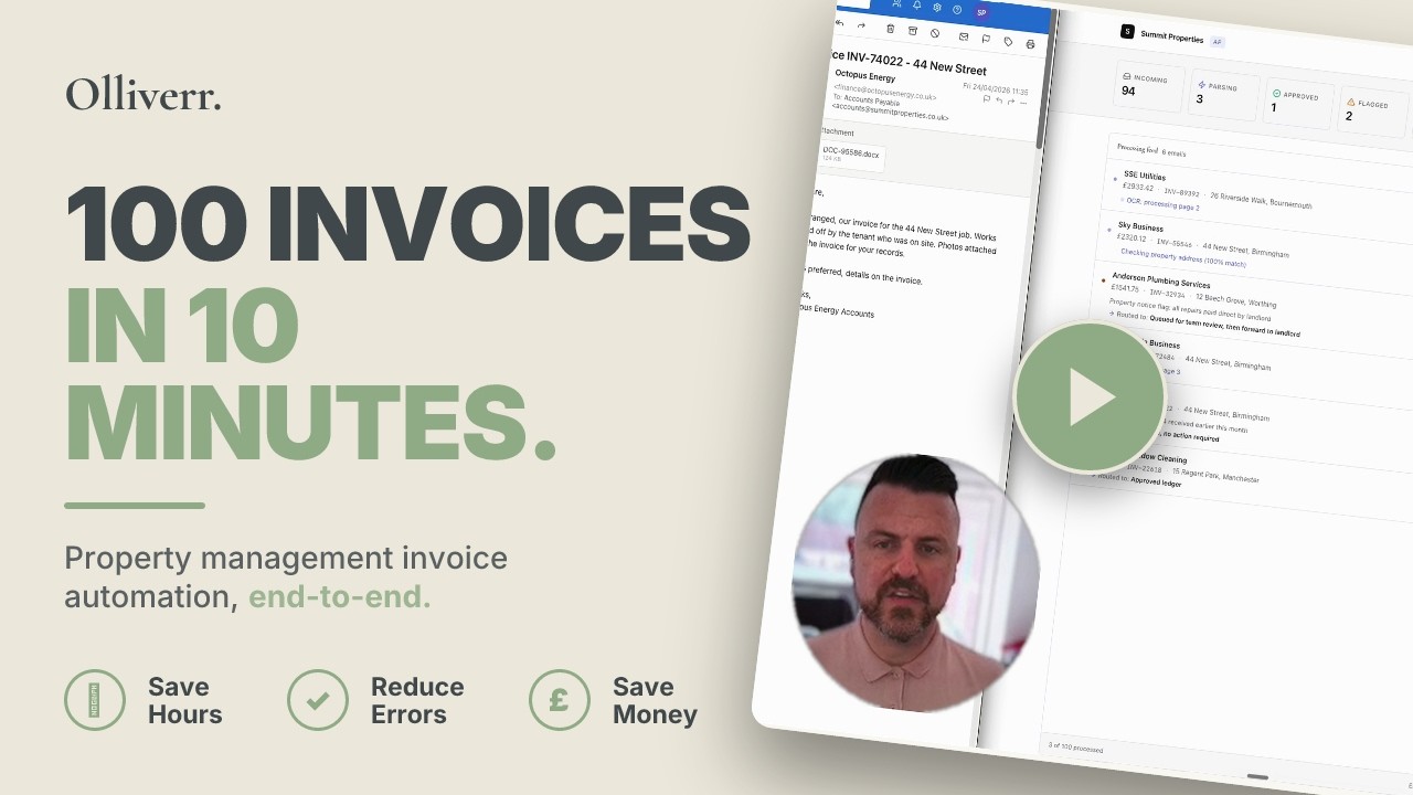 100 invoices in 10 minutes: property management invoice automation, end to end